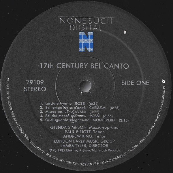 Claudio Monteverdi / Luigi Rossi / Francesco Cavalli / Giacomo Carissimi / The London Early Music Group, James Tyler-1