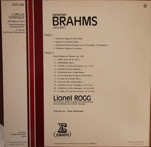 Johannes Brahms - Lionel Rogg-1