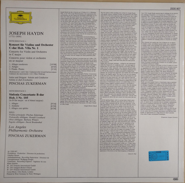 Joseph Haydn, Pinchas Zukerman, Los Angeles Philharmonic Orchestra-1