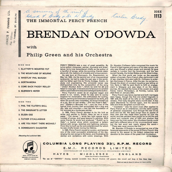 Brendan O'Dowda With Philip Green And His Orchestra-1